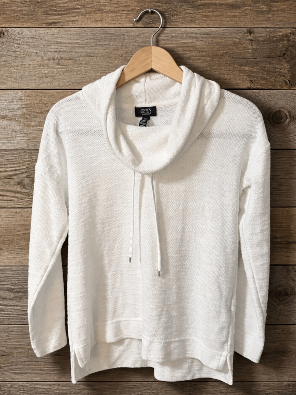Jones New York Cream Cowl Neck Pullovers Sweater